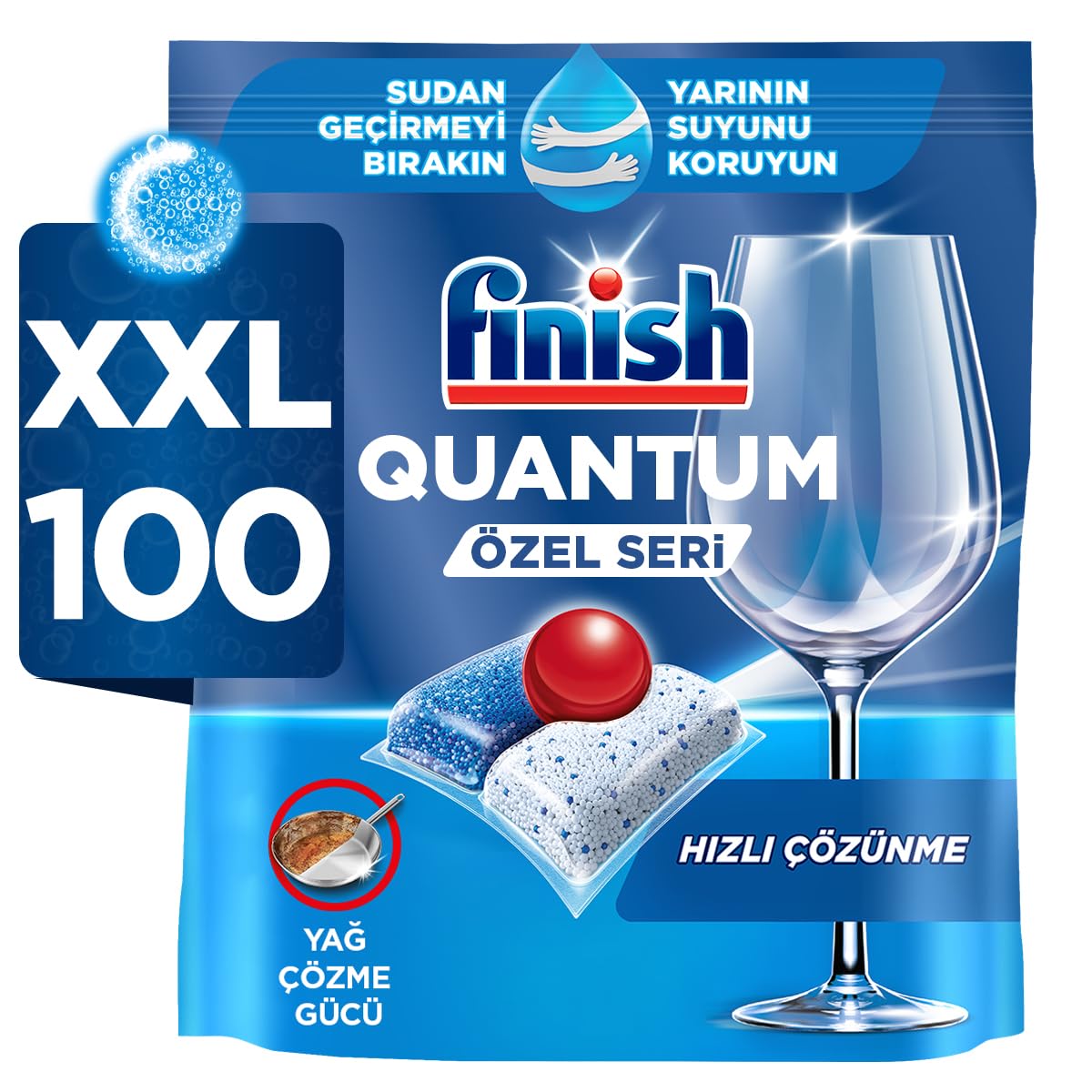 Finish Quantum Özel Seri 200 Kapsül Bulaşık Makinesi Deterjanı Tableti (2 x 100 Kapsül)
