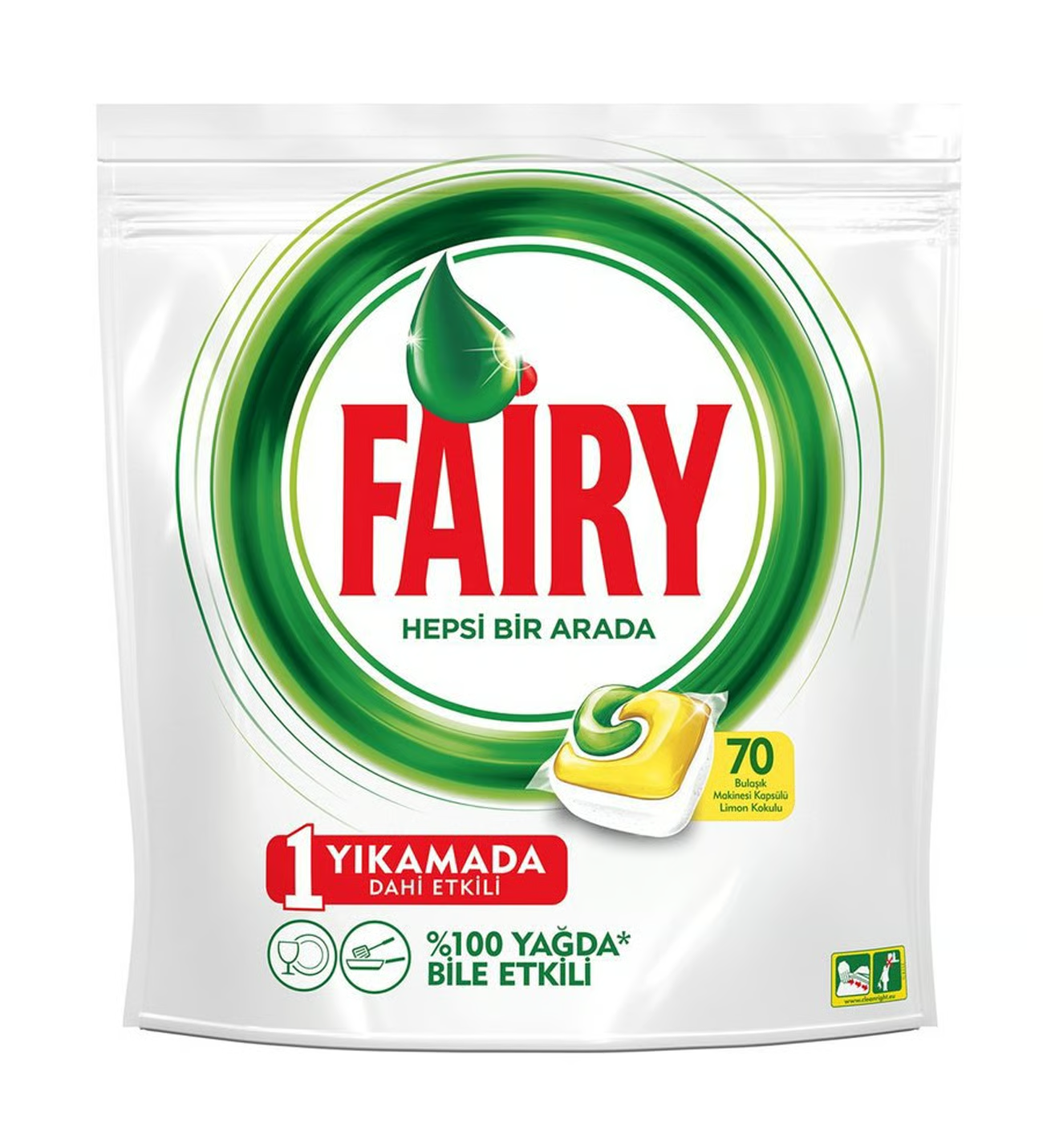 Fairy Hepsi 1 arada 70 Yıkama (1x70) Bulaşık Makinesi Deterjanı Kapsülü/Tableti