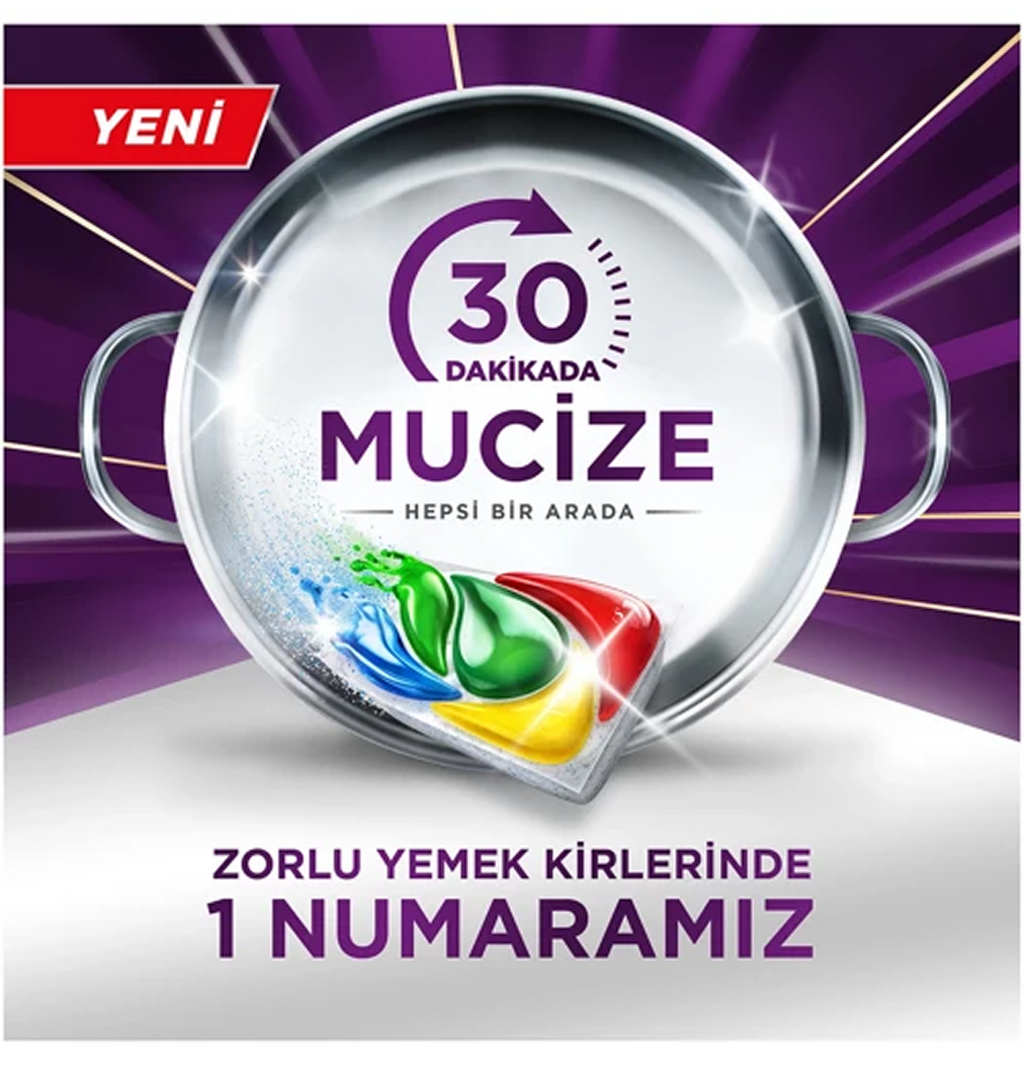 Fairy Mucize 100 Yıkama (2x50) Bulaşık Makinesi Deterjanı Kapsülü/Tableti (30dk yeter. Elektrikten tasarruf)