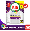 Fairy Mucize 100 Yıkama (2x50) Bulaşık Makinesi Deterjanı Kapsülü/Tableti (30dk yeter. Elektrikten tasarruf)