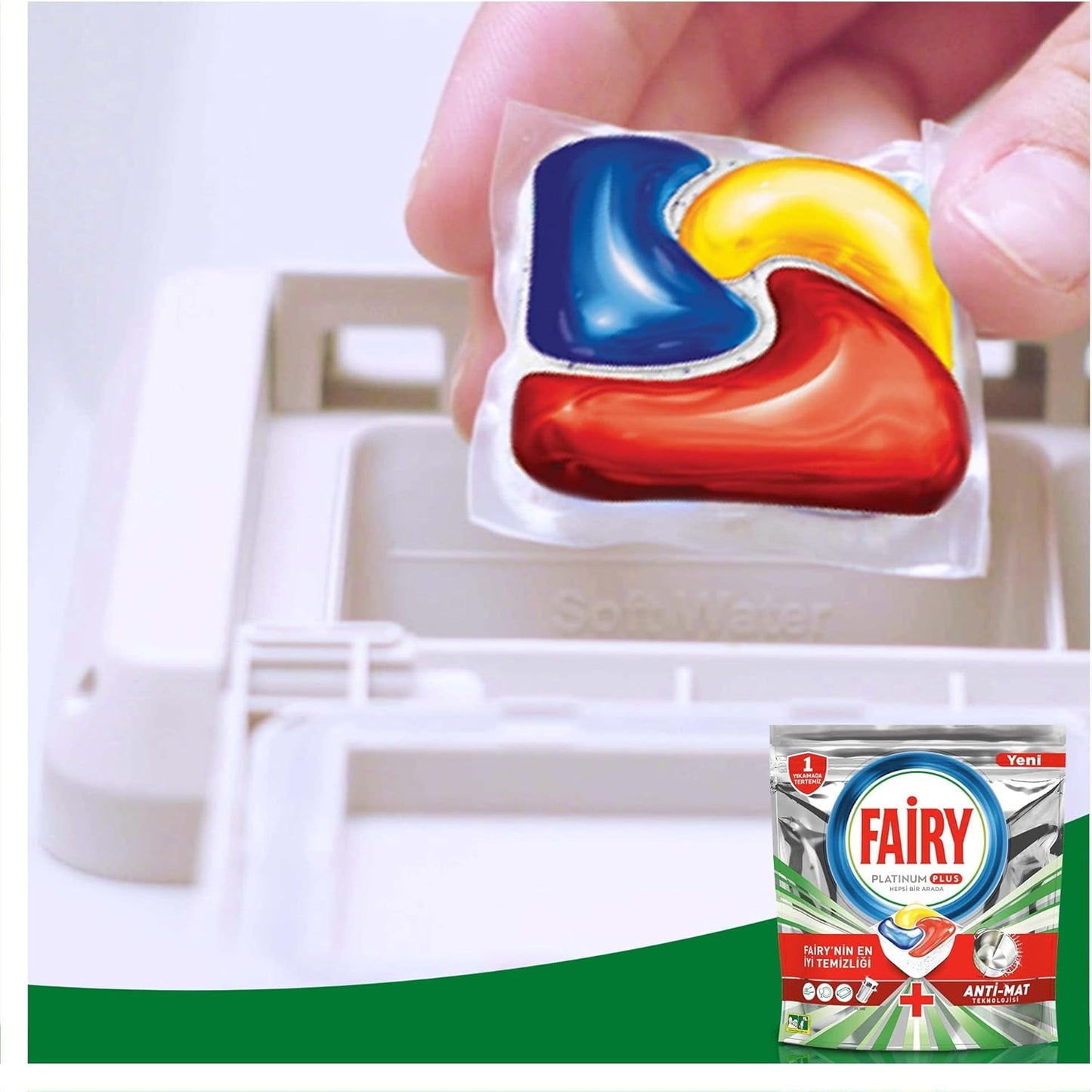Fairy Platinum Plus 225(3x75) Yıkama Bulaşık Makinesi Deterjanı Kapsülü/Tableti Limon Kokulu - Turqstore