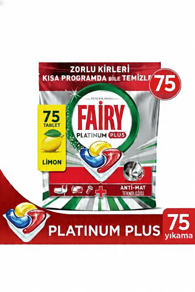 Fairy Platinum Plus Bulaşık Makinesi Deterjanı Kapsülü/Tableti 75 Yıkama Limon Kokulu - Turqstore