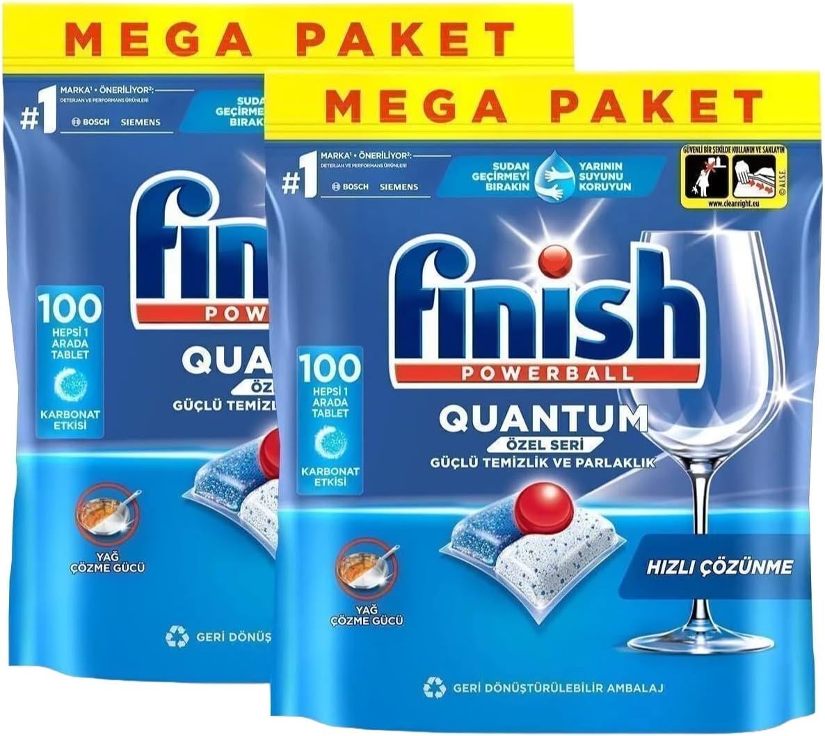 Finish Quantum Özel Seri 200 Kapsül Bulaşık Makinesi Deterjanı Tableti (2 x 100 Kapsül) - Turqstore