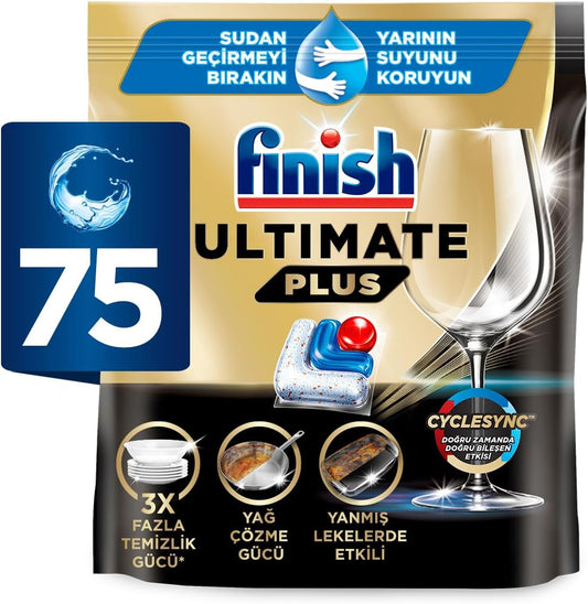 Finish Ultimate Plus 75 Kapsül Bulaşık Makinesi Deterjanı Tableti (1 x 75 Kapsül) - Turqstore